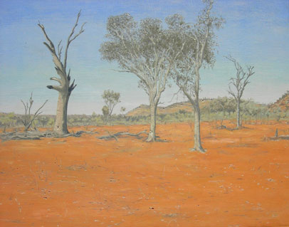Max Miller, Muttawingee Sacred Area, 2004, oil on linen, 51 x 66cm.