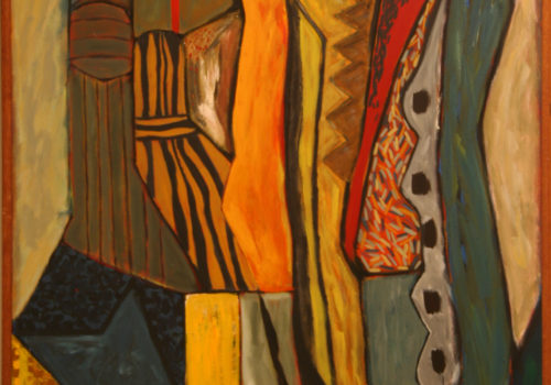 John Martin, Immigrant’s Lament – the Hollow Man 1988, acrylic on canvas,185 x 170 cm