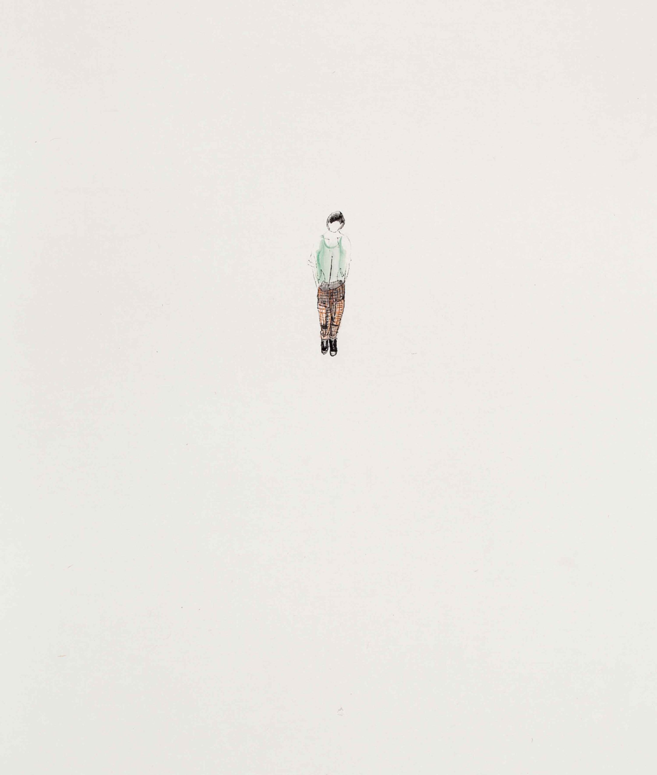 Gao Ping, Girl, 2011, ink on paper, 45 x 36 cm