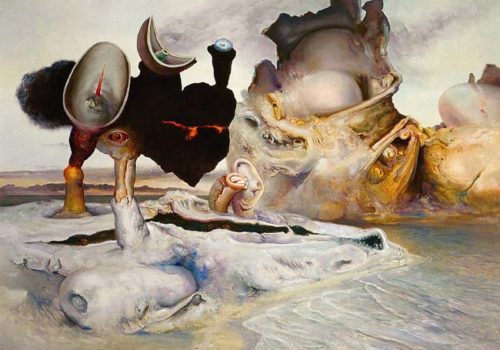 James Gleeson, The Nightmakery, 1984 oil on canvas 116 x 154cm private collection