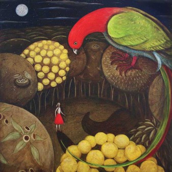 Helen Hopcroft, Moonlight on your beak, 2013, oil on canvas, 60 x 60 cm