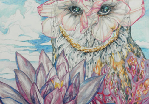 Nadia Waters, Violet (detail), 2014, coloured pencil on paper, 29 x 21 cm