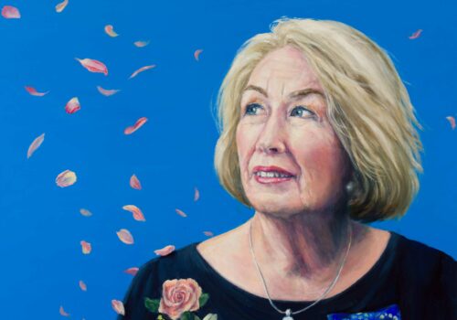 Libby Cusick, Helen McLaren – a Local Legend, Oil on canvas, 760 x 610mm, 2022